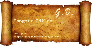 Gangetz Dóra névjegykártya
